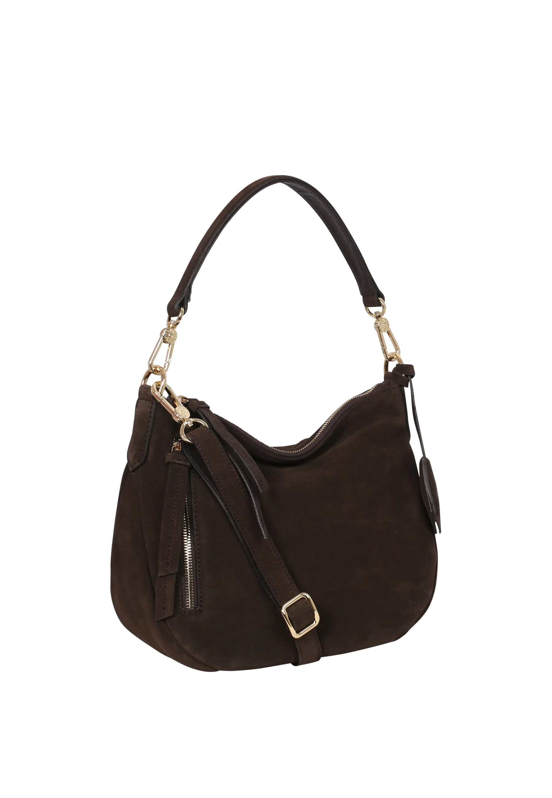 Sale Beutel JUNA small Leder Suede dark brown Beutel