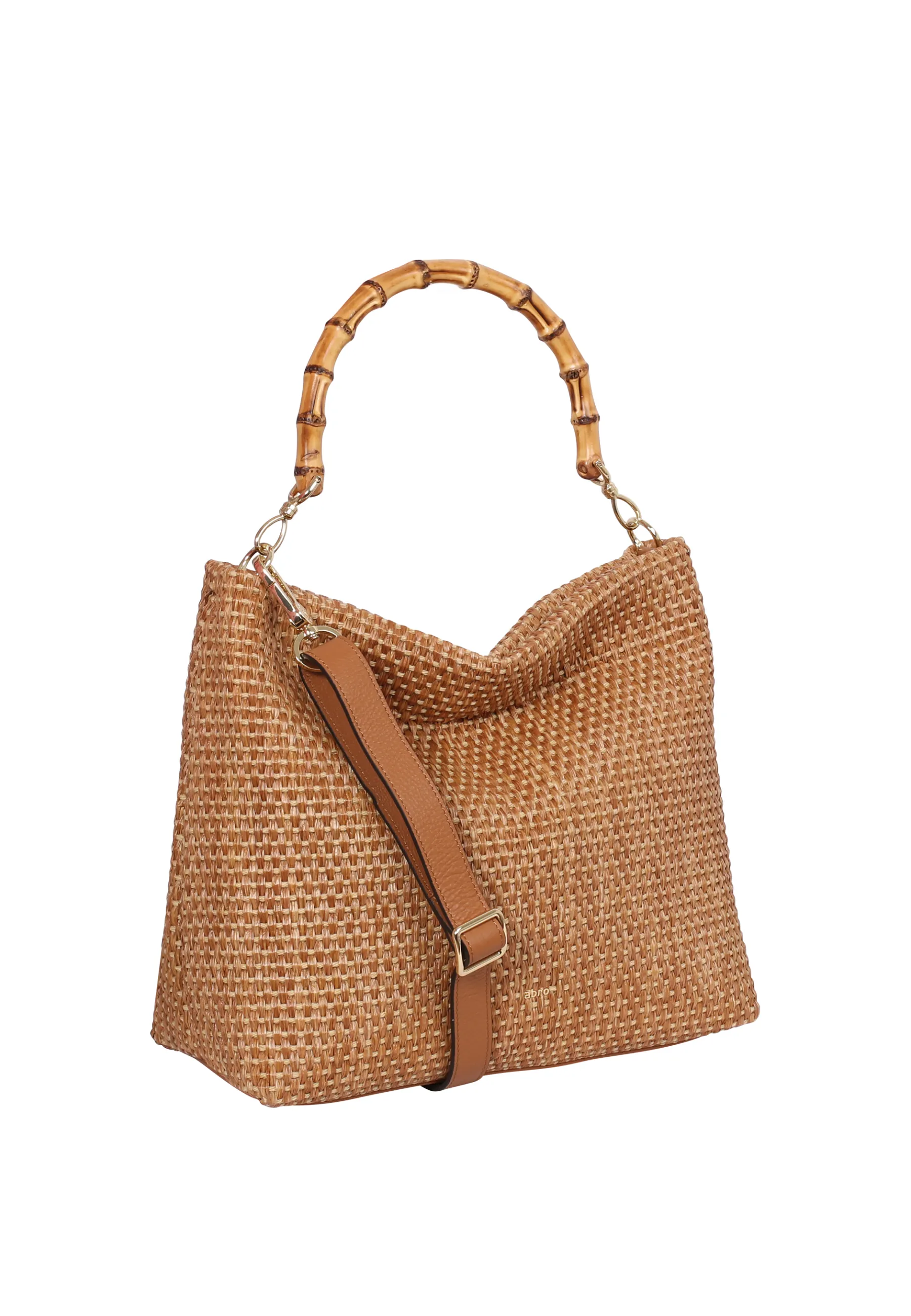 Online Beutel KAIA bamboo Stoff Raffia cestino Beutel