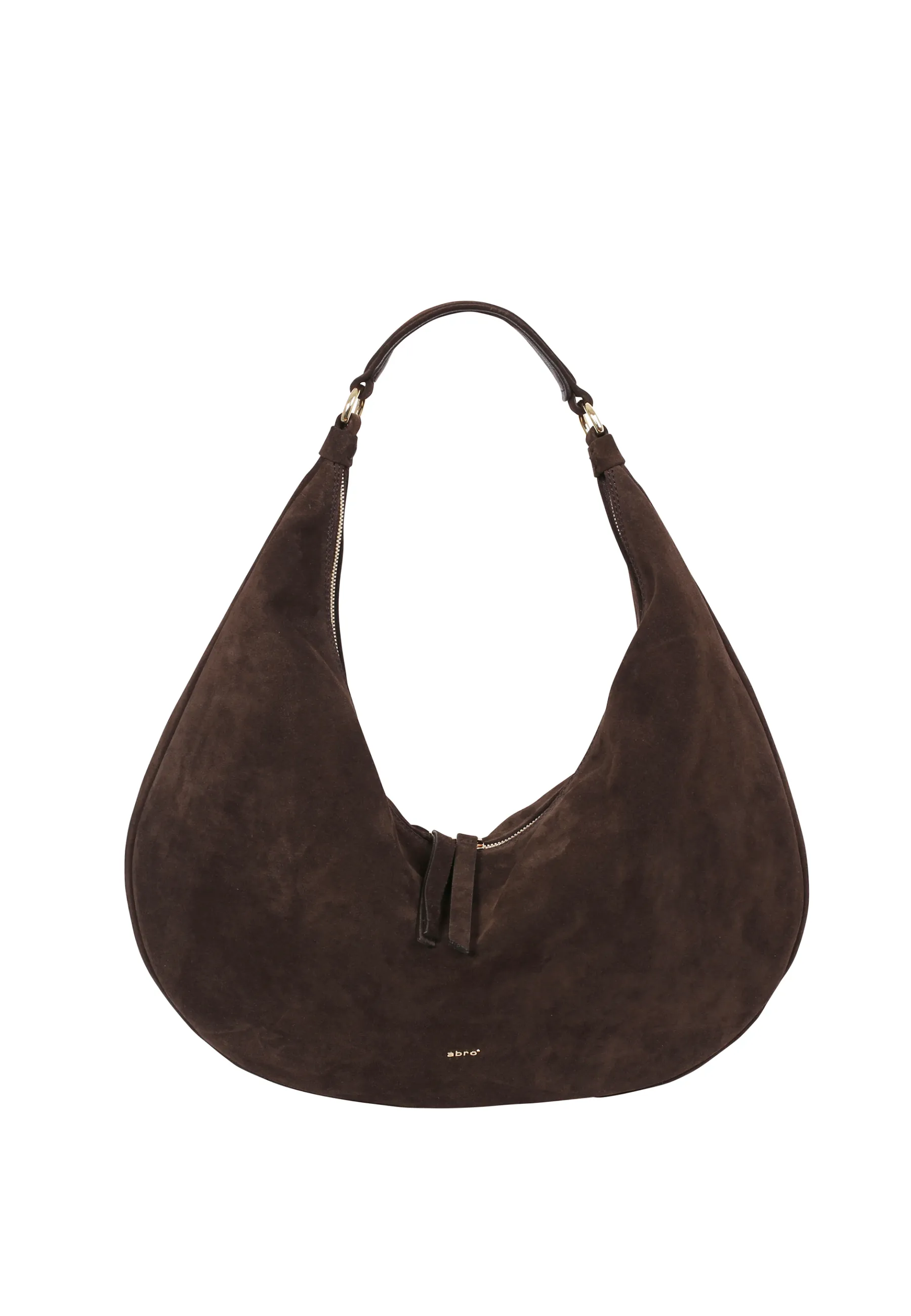 Best Beutel NANA big Leder Suede dark brown Beutel