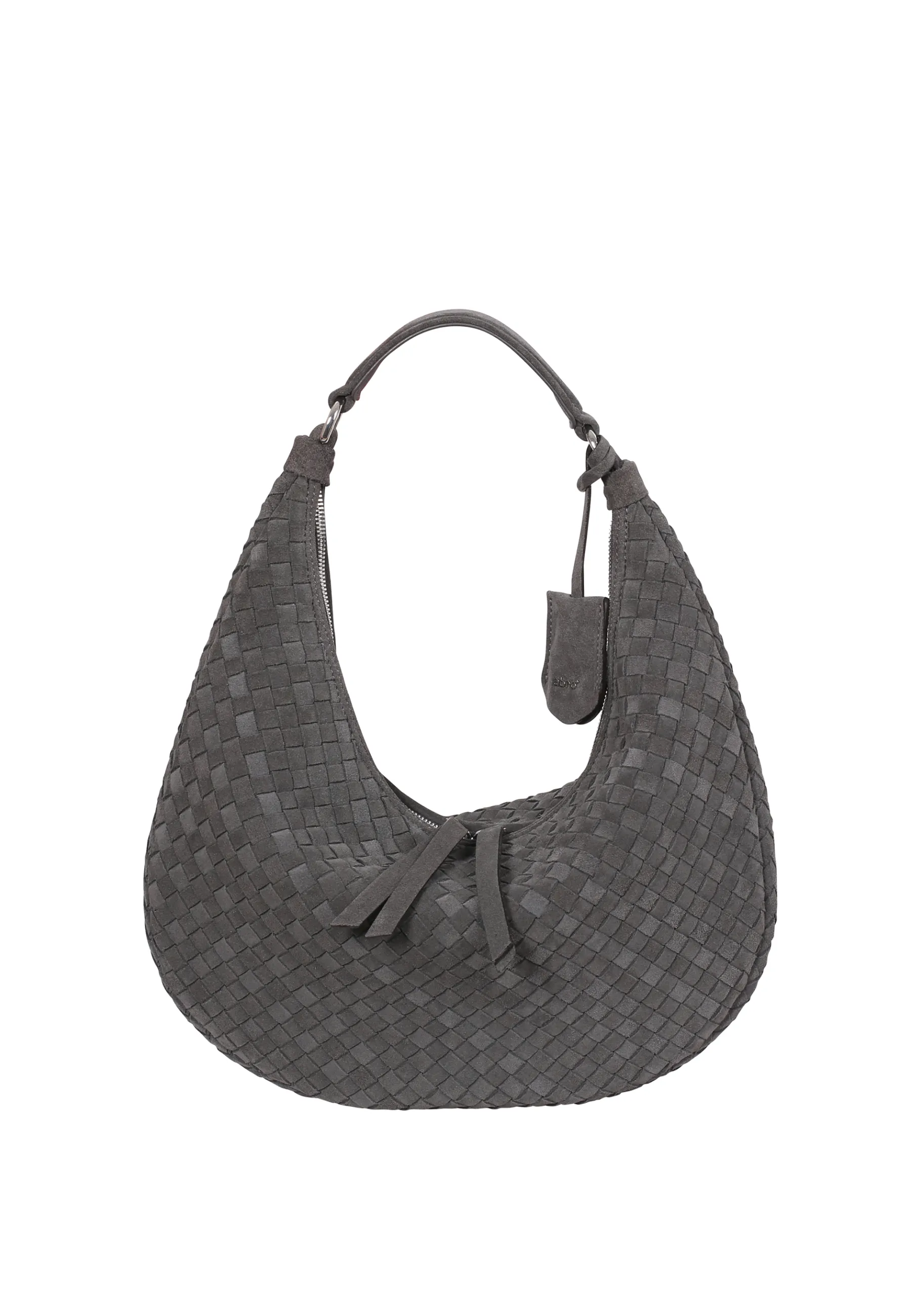 Clearance Beutel NANA small  Leder Suede weaving d.grey Beutel