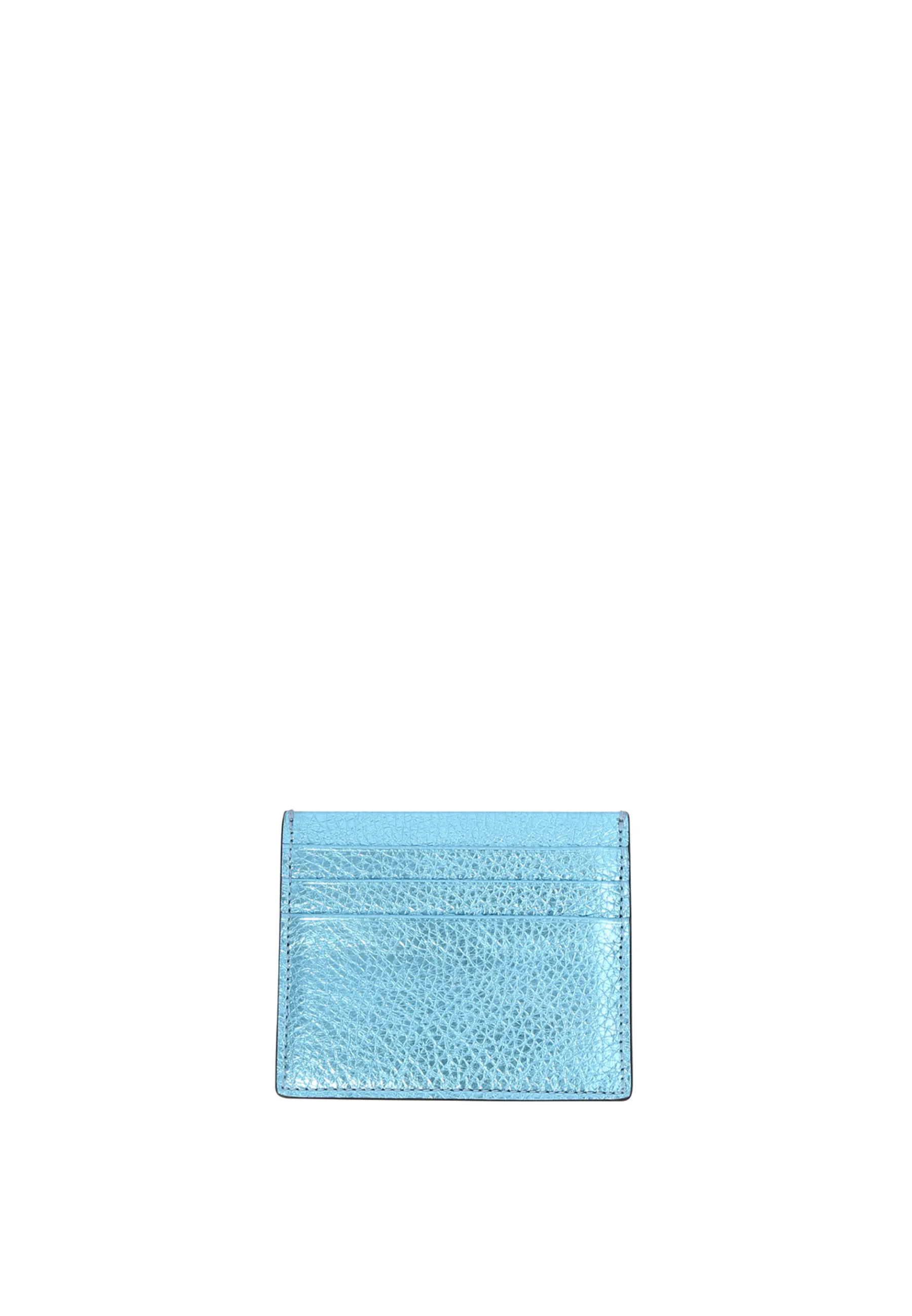 New Kreditkartenhalter Leder Shimmer light blue/fairy Kartenhalter