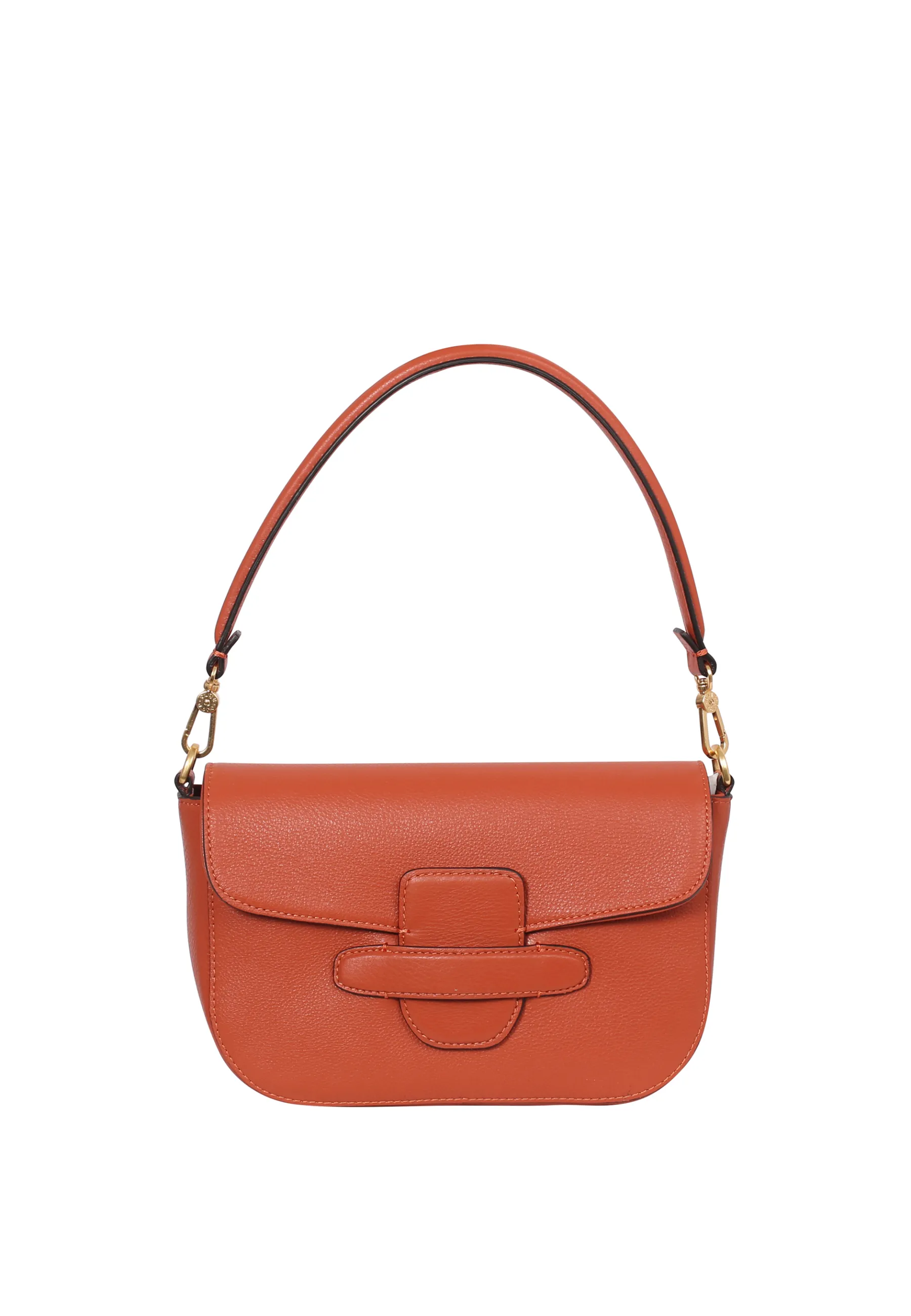 Best Schultertasche CAMILLA Leder Dalia dark orange Schultertaschen