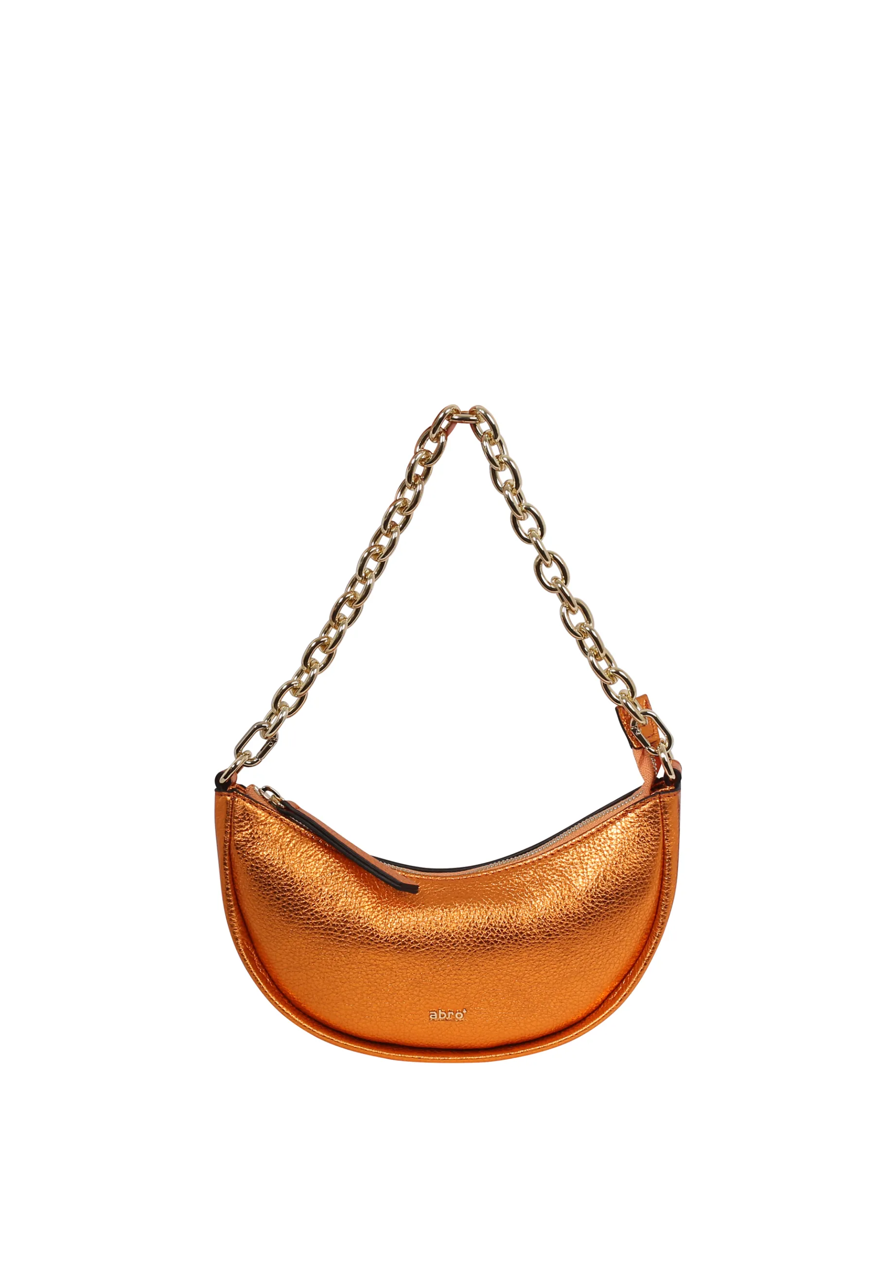 Discount Schultertasche MOON Leder Shimmer orange Schultertaschen