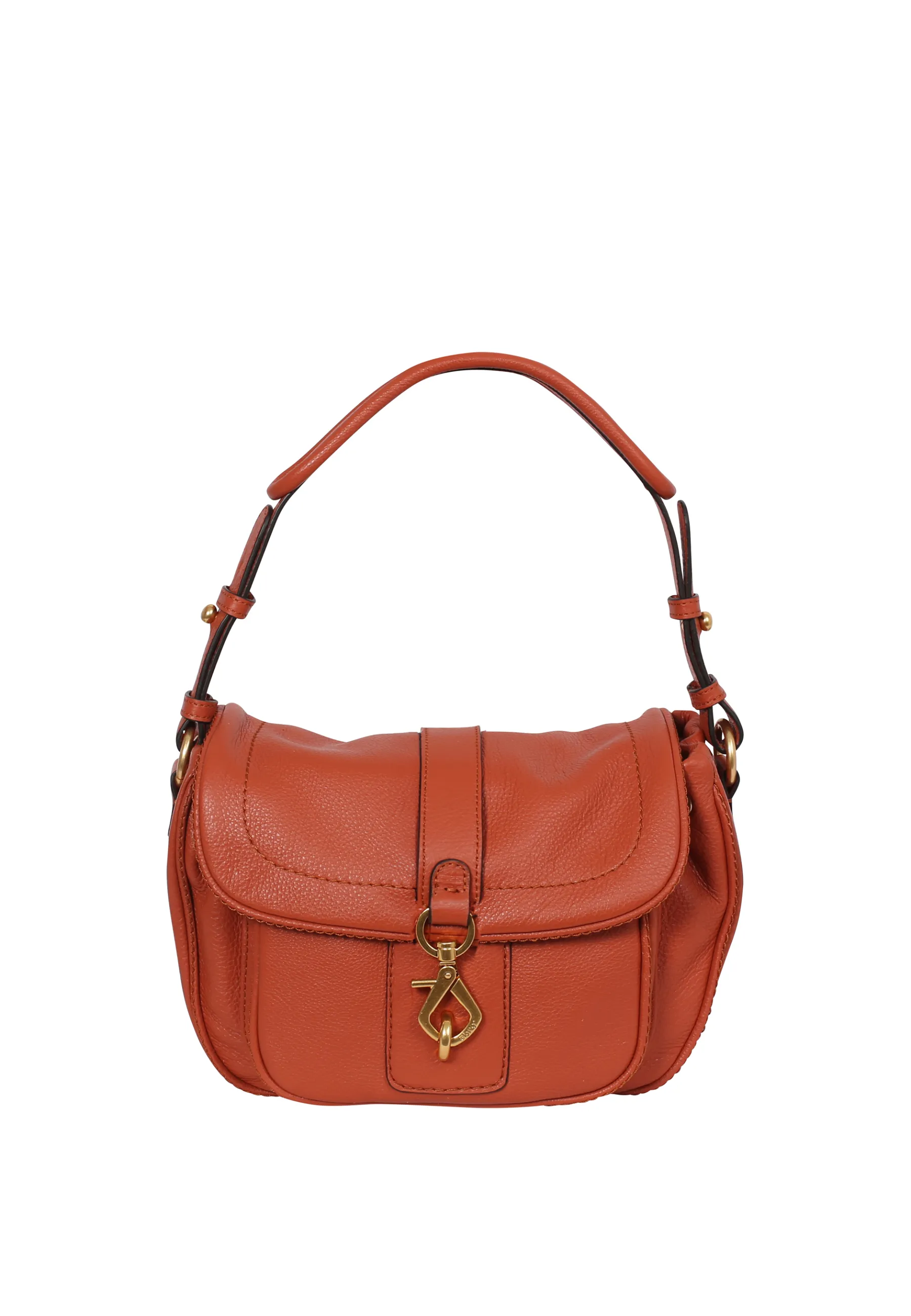 New Schultertasche STAR SADDLE Leder Dalia dark orange Schultertaschen