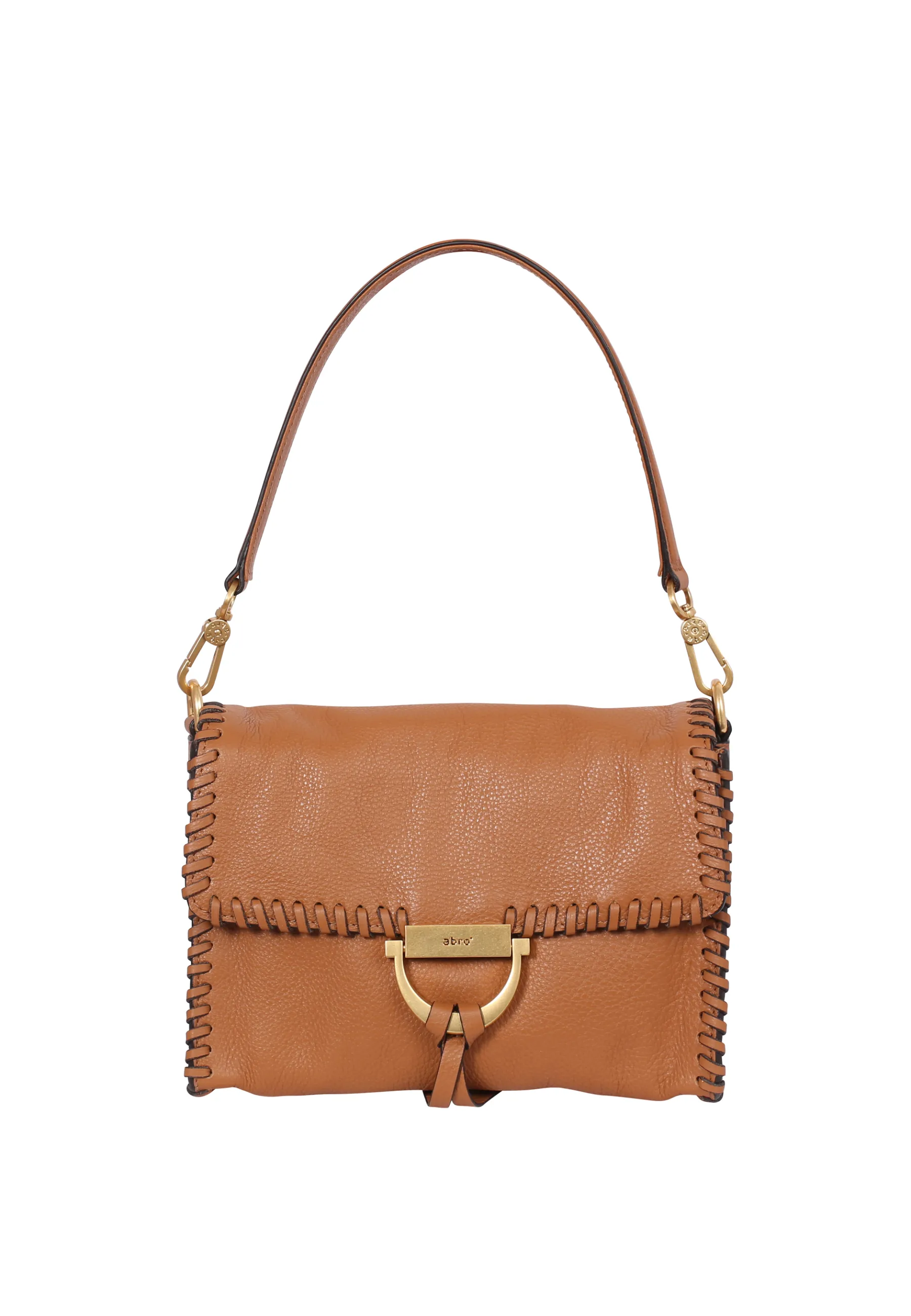 Clearance Schultertasche TEMI STITCH Leder Dalia cuoio Schultertaschen