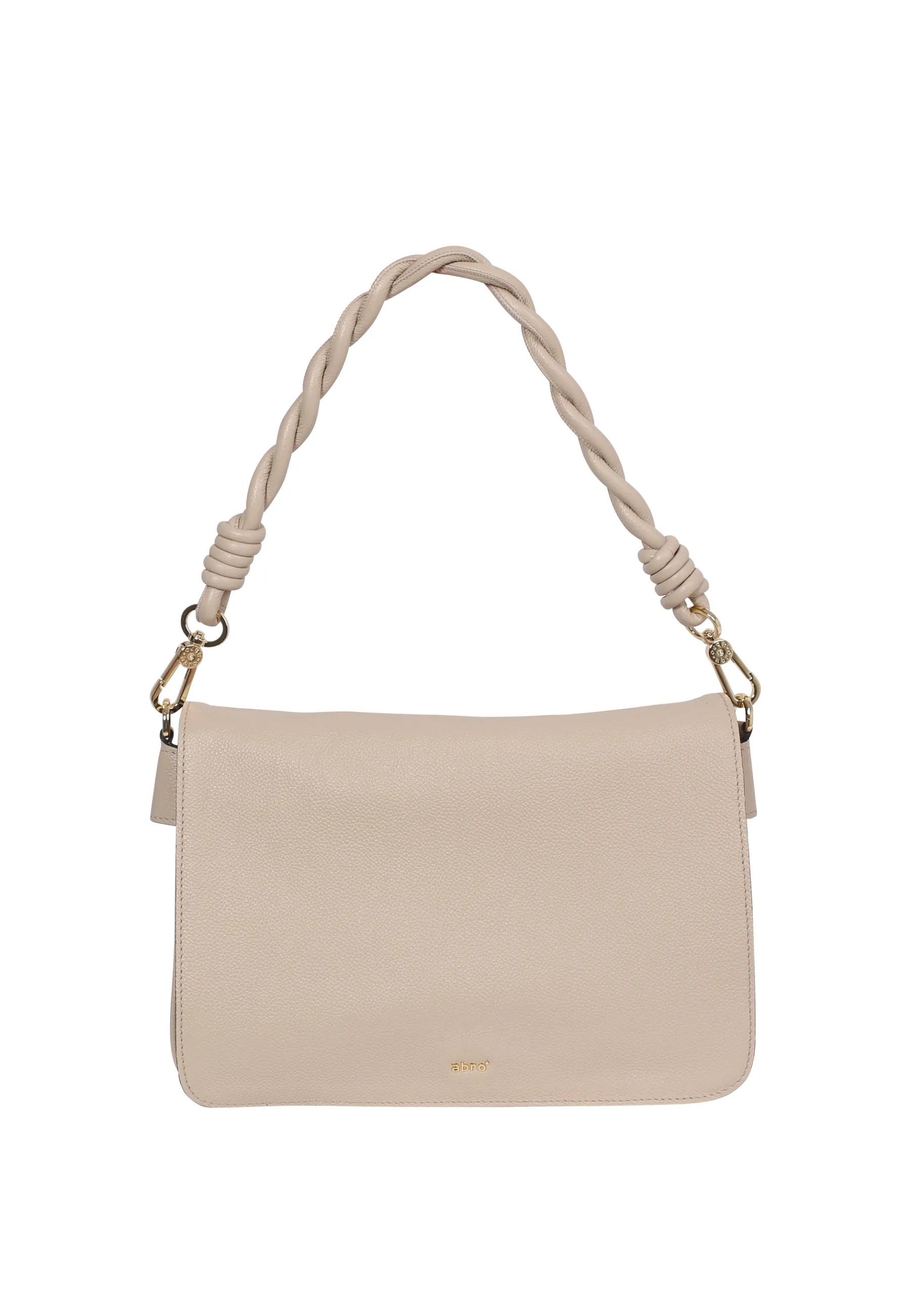 Hot Schultertasche TWOFOLD  Leder Kavir beige Schultertaschen