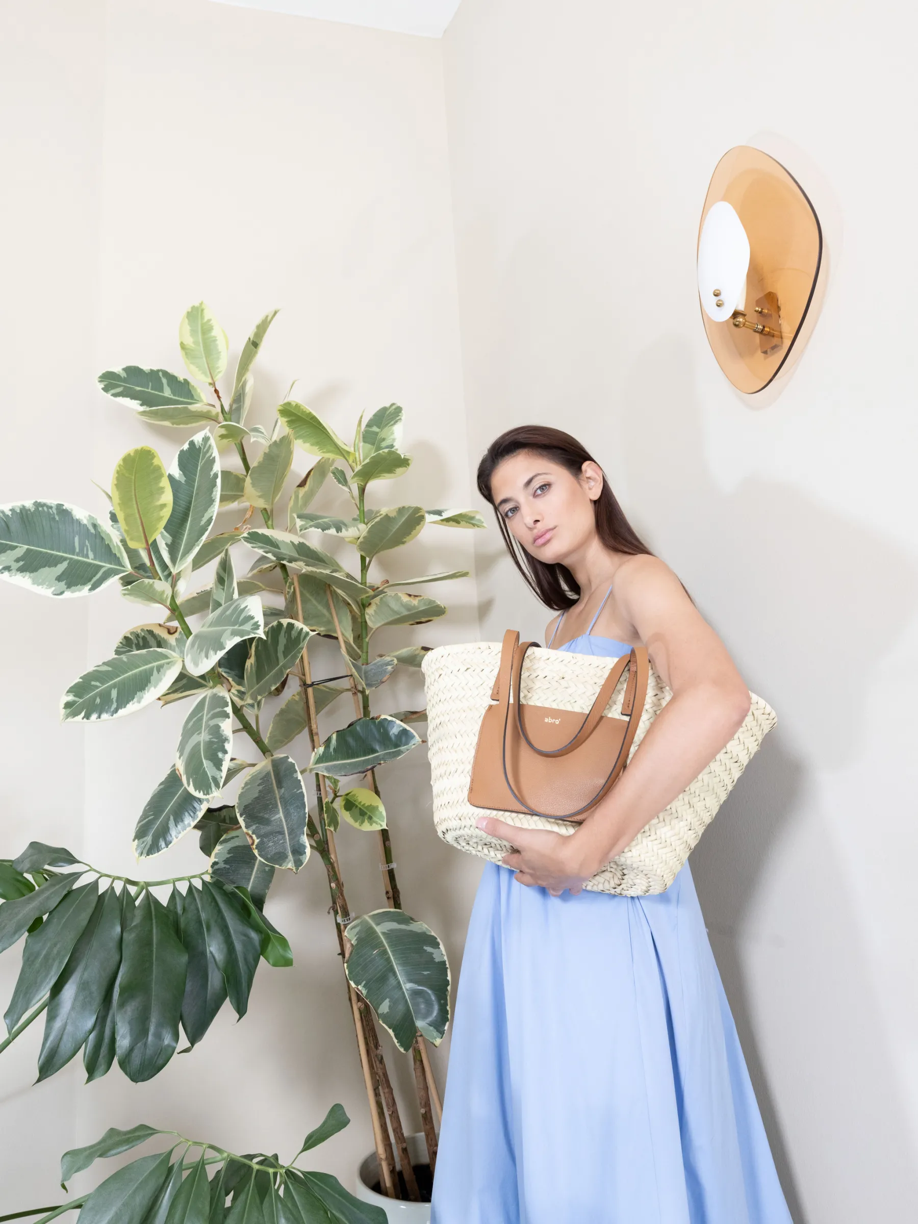 Clearance Shopper GEMMA Leder Bast/Dalia Shopper