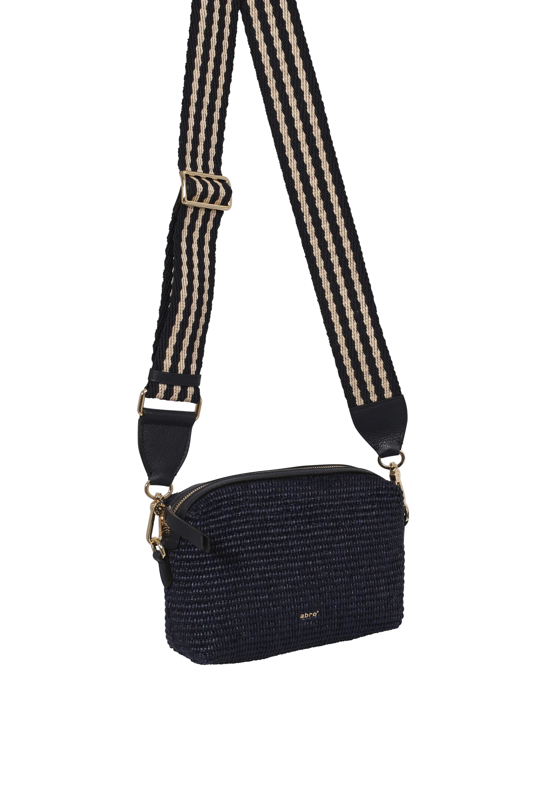 Online Umhängetasche KAIA Stoff Raffia navy Umhängetaschen