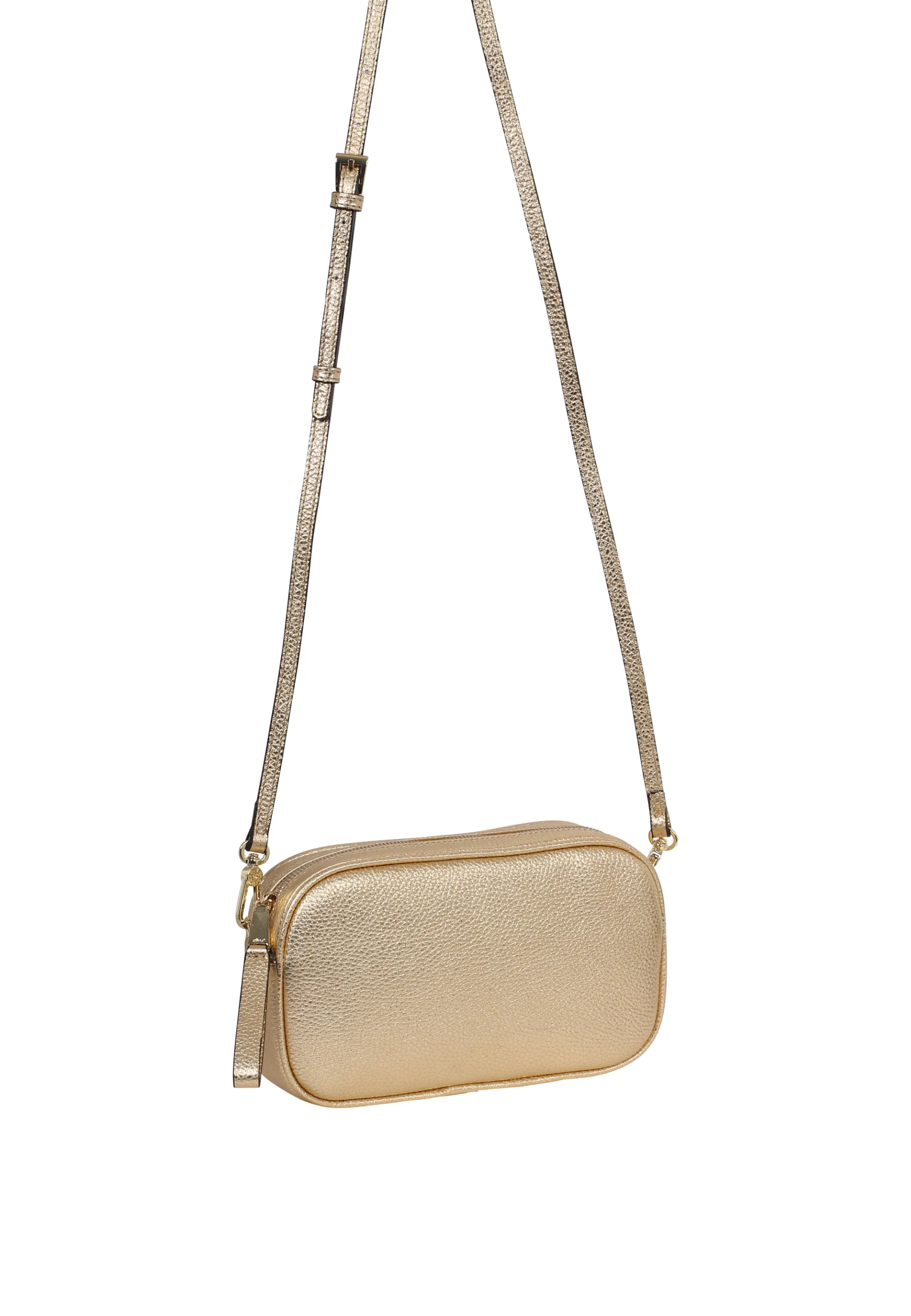 Clearance Umhängetasche TINA big Leder Shimmer gold Umhängetaschen